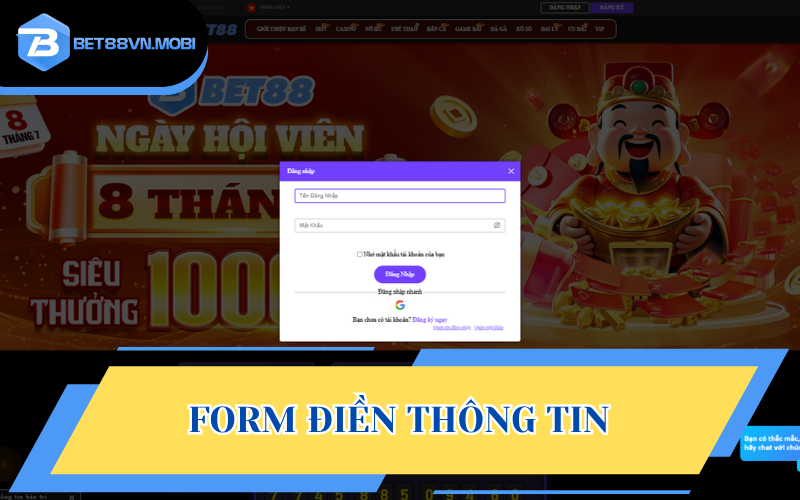 Điền dữ liệu theo form chuẩn